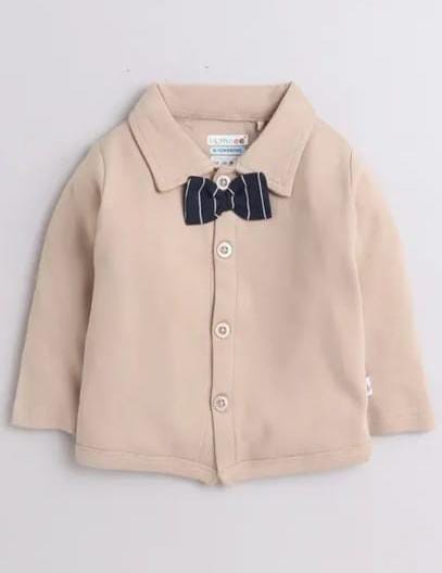 Beige & Navy Blue Boys Shirt Pant with Suspender and Cap (Set of 5) - Image 4