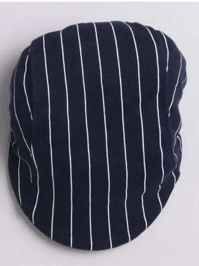 Beige & Navy Blue Boys Shirt Pant with Suspender and Cap (Set of 5) - Image 5